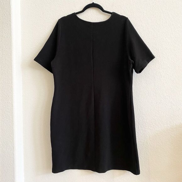 Mario Serrani Italy Women's Black Textured Knit Travel Career Dress Sz XL - Picture 9 of 9